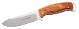 Fox Outdoormesser, Modell Persian Hunter, Stahl N690Co, Tulpenholz, Lederscheide