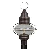 Onion-BBZ - 1 Light Nautical Outdoor Lighting Post Lamp Fixture - Burnished Bronze - B2499