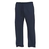 Navy Blue Unisex Lightweight Fleece warmup tie cord cotton pants for lounging, sleep, sports. Unisex relaxed fit, available in 5 adult sizes