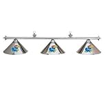 Kansas Jayhawks Chrome 3 Shade Pool Table Light