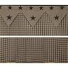 Vintage Star Black Shower Curtain