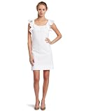 London Times Womens Sheath Dress, White, 14