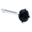 Jet Black Cubic Zirconia Nose Bone