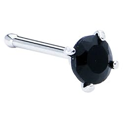 Jet Black Cubic Zirconia Nose Bone