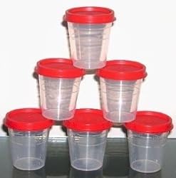 Tupperware 6 Pc Midgets Set with Redish Seals