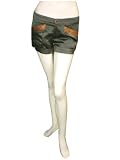 JOHNSON Genmaicha Silk Cuffed Shorts in Green