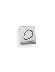 MMA Silver - Oxidized o Cube Bead