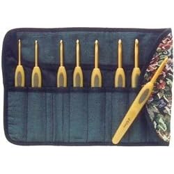 Clover Takumi Tapestry Soft Touch Crochet Hooks Gift Set, 8 Sizes Per Set