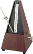 Wittner Simulated Wood Metronome with Clear Cover and Bell - Mahogany Finish