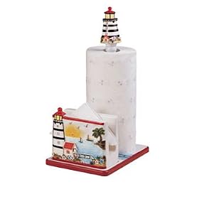 Nautical Lighthouse Kitchen Paper Towel Napkin Holder Dispenser Stand Organizer Home Decor... by KKM