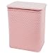 Wicker Hamper - with Interior Bag - Crystal Pink