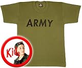 Kids Army T-Shirt, Olive, Kids Small