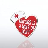 Lapel Pin - Nursing is a Work of Heart