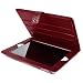 ATC Protective Magnetic Smart Cover for iPad 2(Red Snake Skin Stand PU Leather Case Cover)