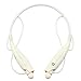 HV-800 Wireless Neckband Headset - Bluetooth v4.0 with Memory Flex Neckband Design (White)