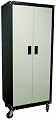 Homak GS00765021 Steel 2 Door Tall Mobile Cabinet with 4 Shelves