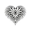 Tribal Heart 3 Glow-N-Dark Temporary Tattoo 3x3