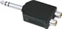 American Recorder Technologies 1/4" Male Stereo to 2 RCA Female Adapter Nickel