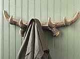 Faux Deer ANTLER coat towel HOOKS rack cabin Home Decor
