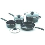 Mirro Great Start Non-Stick 7-piece Cookware Set, Black