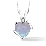 Created Opal and Diamond Pendant