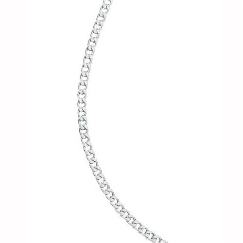 Light Curb Sterling Silver Necklace 8mm Wide