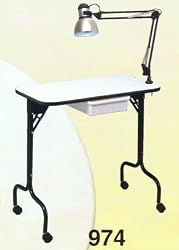 Pibbs 974 Manicure Table with Lamp