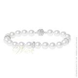 WILLOW PEARLES: *8MM WHITE VOYAGEUR PEARLE BRACELET W/ RONDELLES*