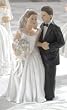 Wedding Cake Topper Caucasian Bride & Groom Wedding Cake Topper