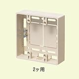 未来工業 モール用スイッチボックス(2ヶ用)MSB-2W カベ白 1個