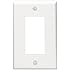 Leviton 80601-W 1-Gang Decora/GFCI Device Decora Wallplate, Midway Size, Thermoset, Device Mount, White