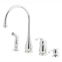 Price Pfister T26-4DCC Treviso Kitchen 4-Hole with Spray and Soap Dispenser, Chrome