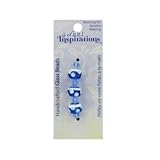 Round blue beads with dots and spacers (Available in a pack of 30)