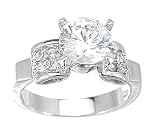 1.16Ct. 14K.White Gold Round Brilliant Diamond Engagement Ring