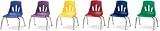 BERRIES PLASTIC CHAIR w/CHROME-PLATED LEGS - 16 HT - BLUE