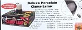 Zoo Med Deluxe 8.5in Porcelain Black Clamp Lamp for Reptiles