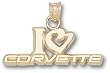 Chevy Corvette "I" Heart "Corvette" Charm/Pendant -14K/10K, Stainless Steel or Gold Plated