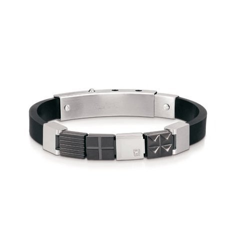 Nomination Damen-Armband Mansoho Aus Schwarz Gefarbtem Stahl Diamanten Mix 1 023505/003 Preisvergleich
