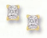 1/2ct Total Weight Princess Cut Diamond Earrings