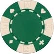 Clay Composite Card Suited Poker Chips 25 11.5 gram Green Poker Chips