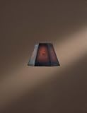 Hexagonal Brown Parchment Lamp Shade 3x7x5 (Clip-On)