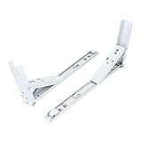 uxcell 棚受け　シェルフサポート　30cm　メタル　2個　壁マウント　スプリングロード　折りたたみ