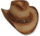 Scala Vented Cowboy Hat w/ Suede and Beaded Hat Band