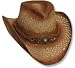 Scala Vented Cowboy Hat w/ Suede and Beaded Hat Band