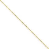 14 Inch 14k Gold .6mm Solid Polished Cable Children Chain Necklace