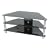 Plasma & LCD Glass Stand Up to 42" - Black Glass & Chrome Stand
