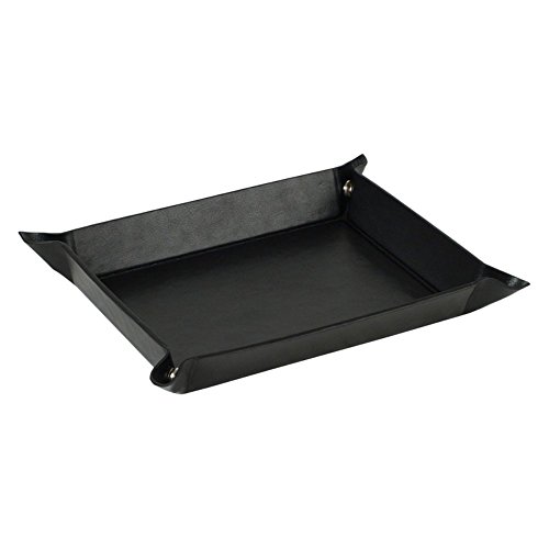 Wolf Designs Heritage Men's Accessories Black Snap Coin Tray - 9.5W x 1.5H in.
