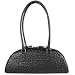 Fontanelli Black Stamped Italian Leather Bag