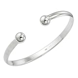 Mens Ball Torque Bangle, Silver, Model A66/NKB40330