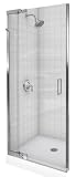 KOHLER K-702013-L-SH Purist Frameless Pivot Shower Door, Bright Silver